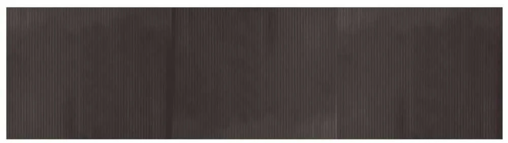 Kilimas, tamsiai rudas, 80x300cm, bambukas, stačiakampis
