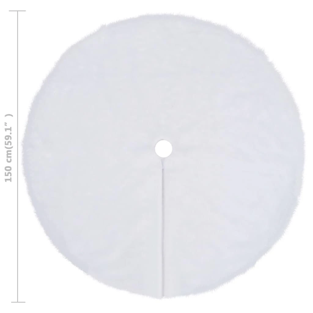 Kilimėlis po kalėdine eglute, baltas, 150cm, dirbtinis kailis