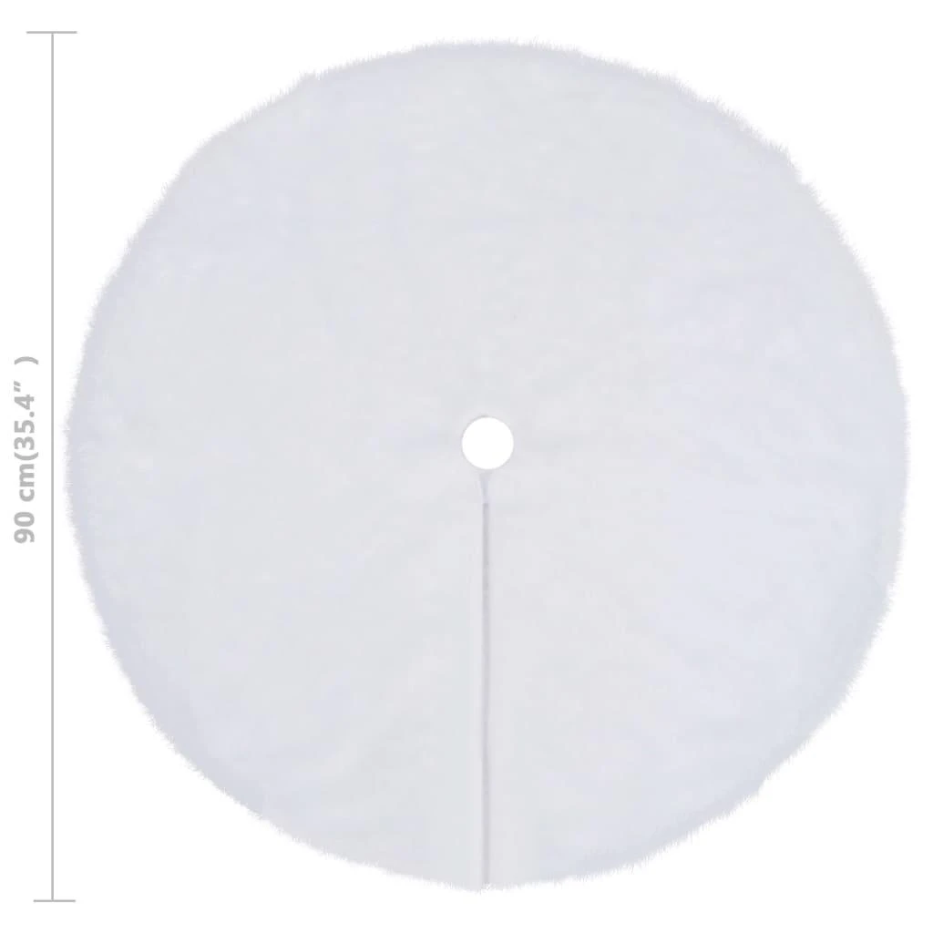 Kilimėlis po kalėdine eglute, baltas, 90cm, dirbtinis kailis