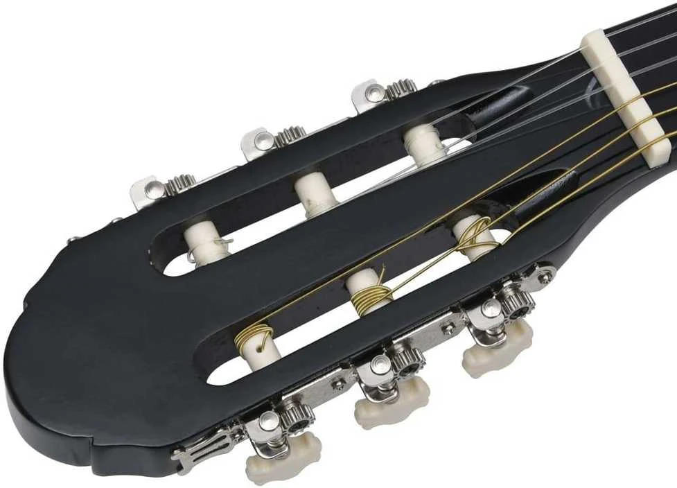 Klasikinė gitara su dėklu pradedantiesiems, juoda, 4/4 39"