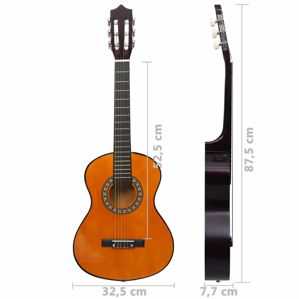 Klasikinės gitaros rinkinys pradedantiesiems, 8 dalių, 1/2 34"