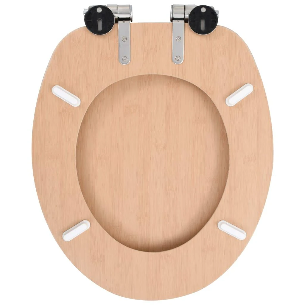 Klozeto sėdynė su minkšto uždar. dang., MDF, bambuko diz.