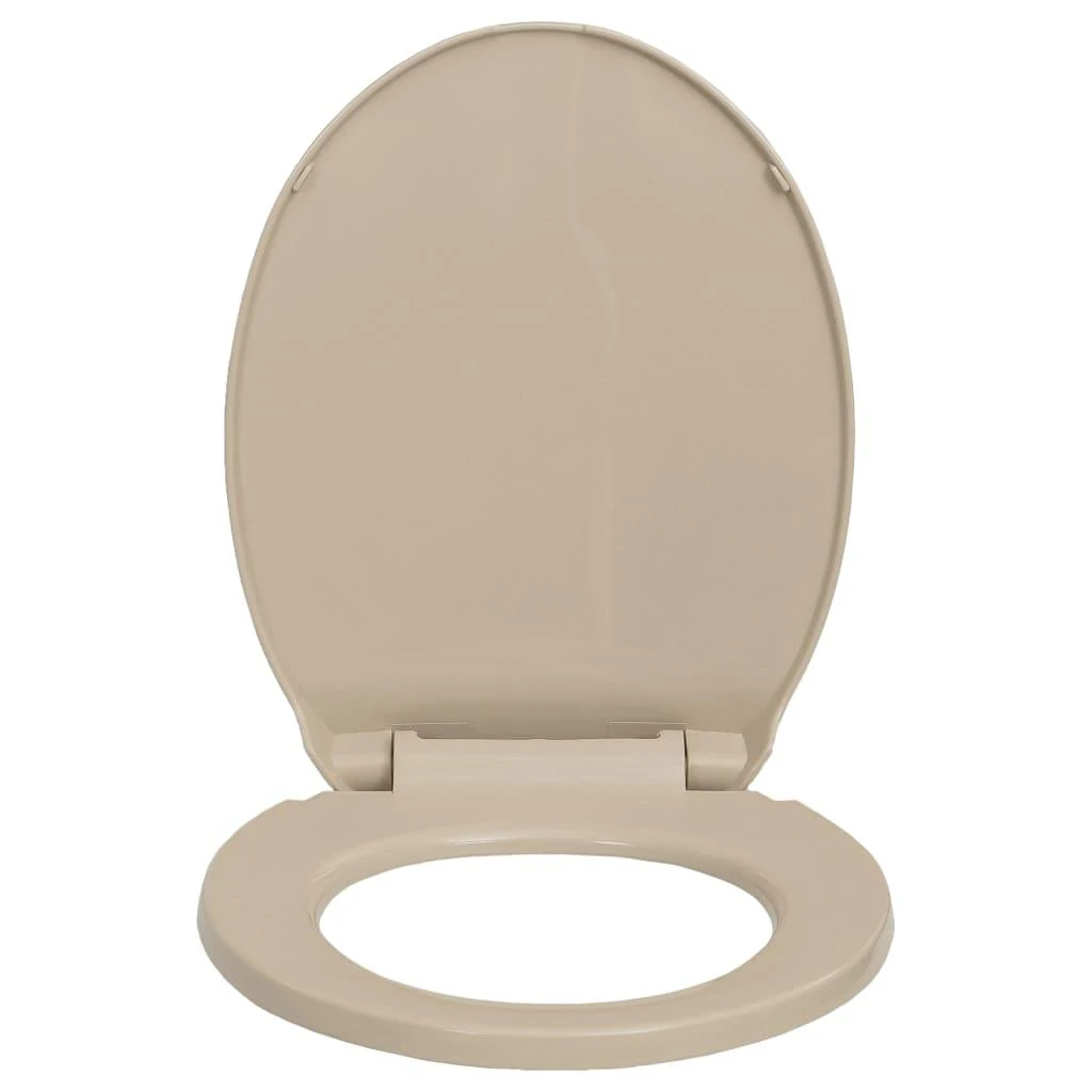 Klozeto sėdynė su soft-close mechanizmu, smėlio spalvos, ovali