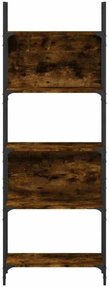 Knygų lentyna, 5 aukštų, dūminė, 60,5x24x166,5cm, mediena