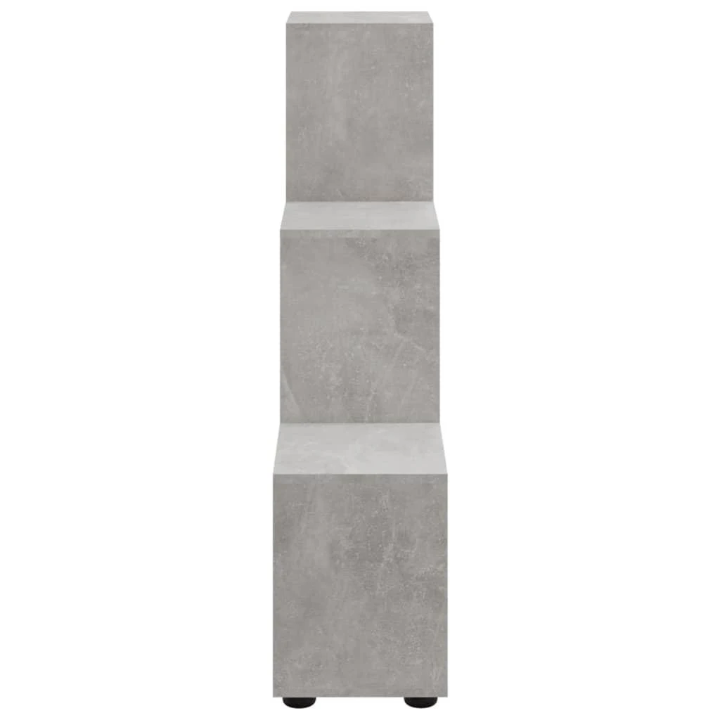 Knygų lentyna, betono, 107cm, apdirbta mediena, laiptų dizaino