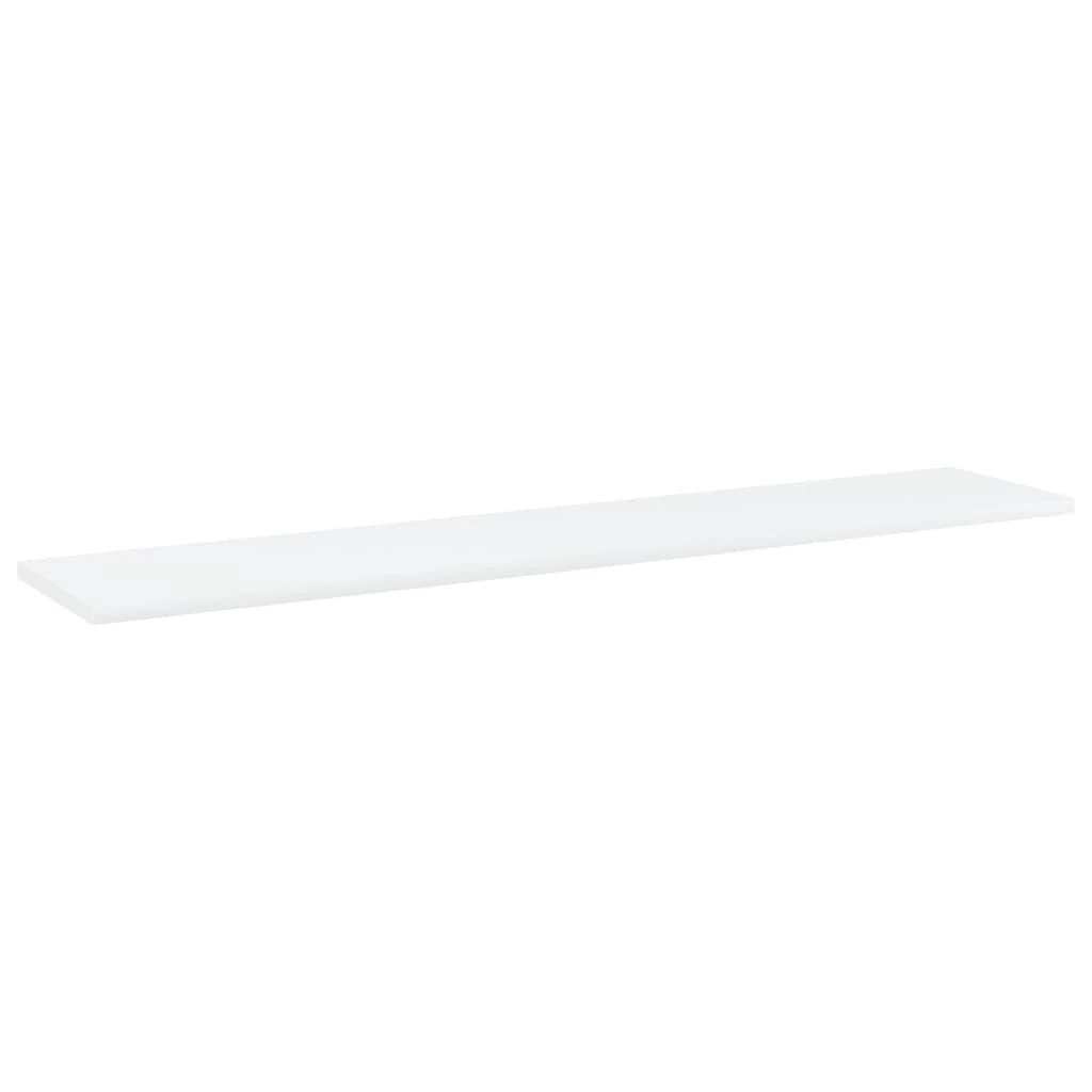 Knygų lentynos plokštės, 4vnt., baltos, 100x20x1,5cm, MDP