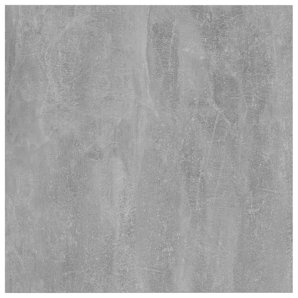 Knygų lentynos plokštės, 4vnt., betono pilkos, 40x40x1,5cm, MDP