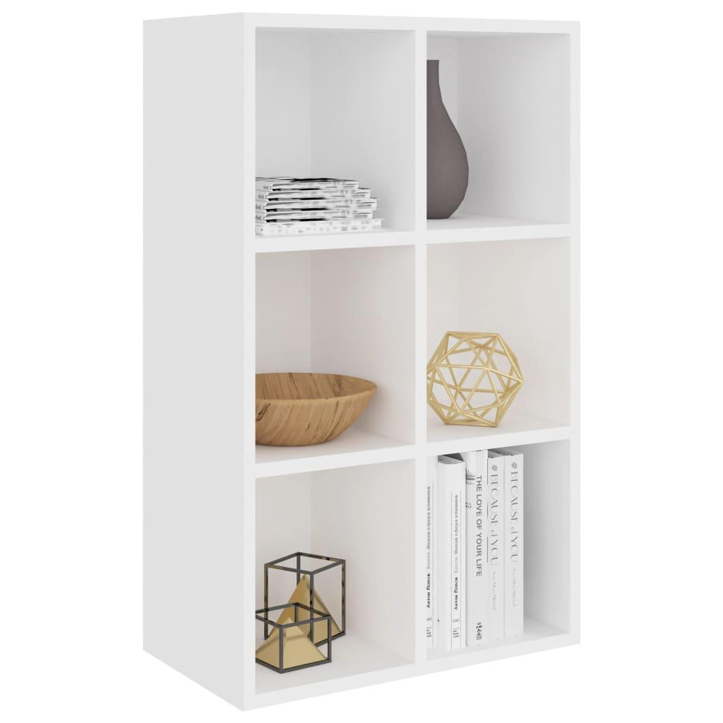 Knygų/šoninė spintelė, baltos spalvos, 66x30x98 cm, MDP