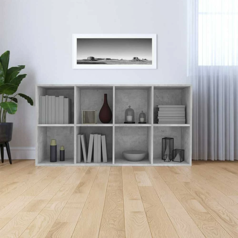 Knygų/šoninė spintelė, betono, 66x30x130cm, apdirbta mediena