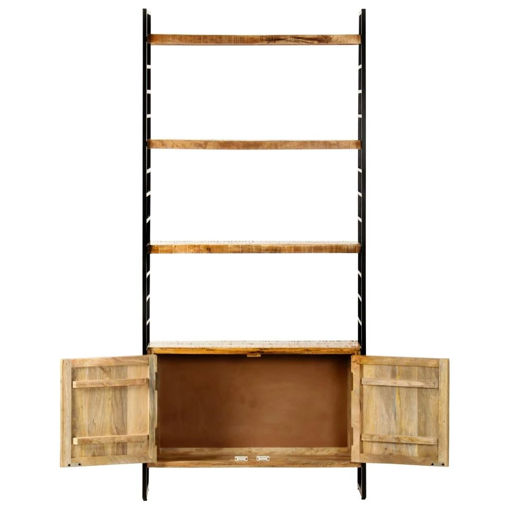 Knygų spinta, 4 aukštų, 80x30x180cm, mango mediena