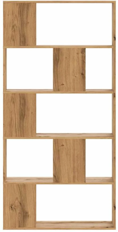 Knygų spinta, 5 aukštų, ąžuolo, 80,5x23,5x162,5cm, mediena