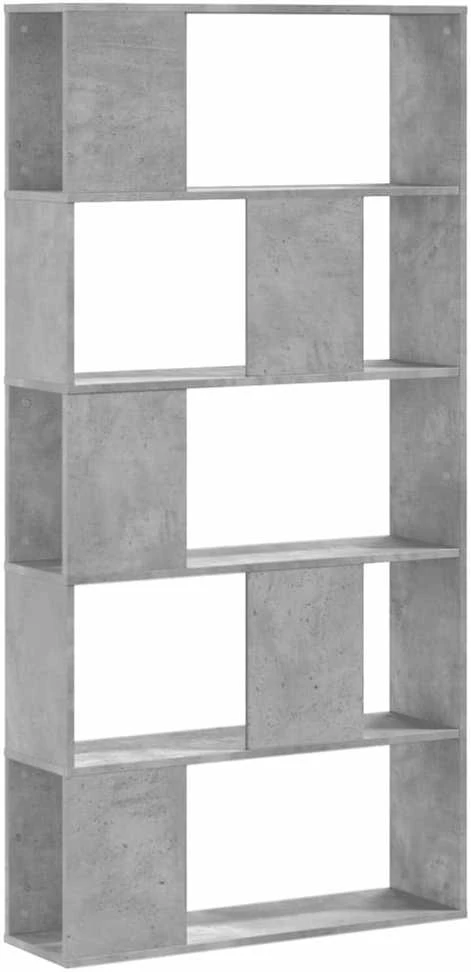 Knygų spinta, 5 aukštų, betono, 80,5x23,5x162,5cm, mediena