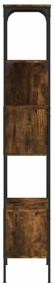 Knygų spinta, 5 aukštų, dūminio ąžuolo, 76x33x188,5cm, mediena