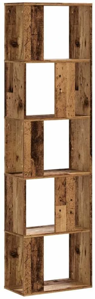 Knygų spinta, 5 aukštų, medienos, 45x23,5x162,5cm, mediena