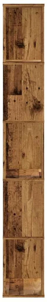 Knygų spinta, 5 aukštų, medienos, 45x23,5x162,5cm, mediena