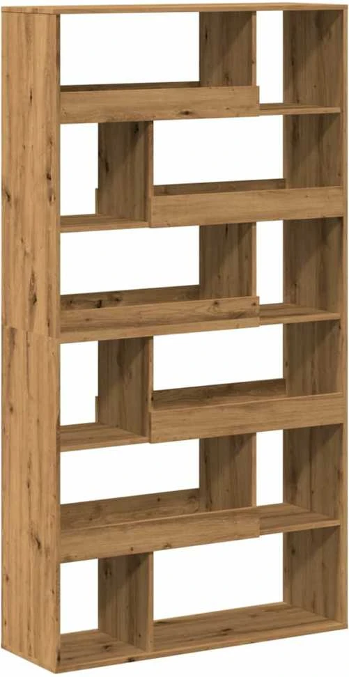 Knygų spinta, artisano ąžuolo, 100x33x187,5cm, apdirbta mediena