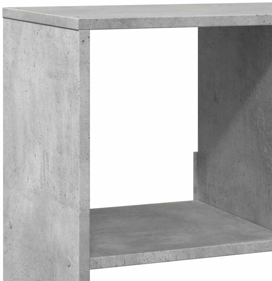 Knygų spinta, betono pilka, 100x33x125,5cm, apdirbta mediena