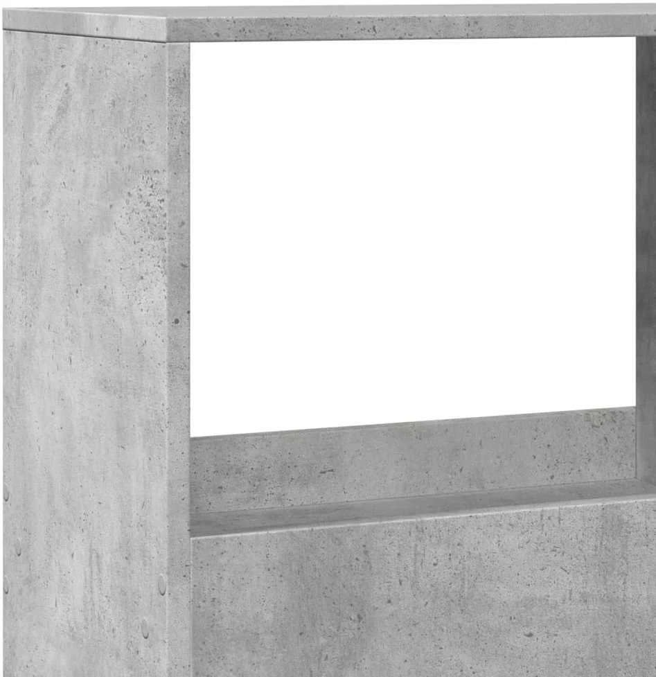 Knygų spinta, betono pilka, 100x33x155,5cm, apdirbta mediena