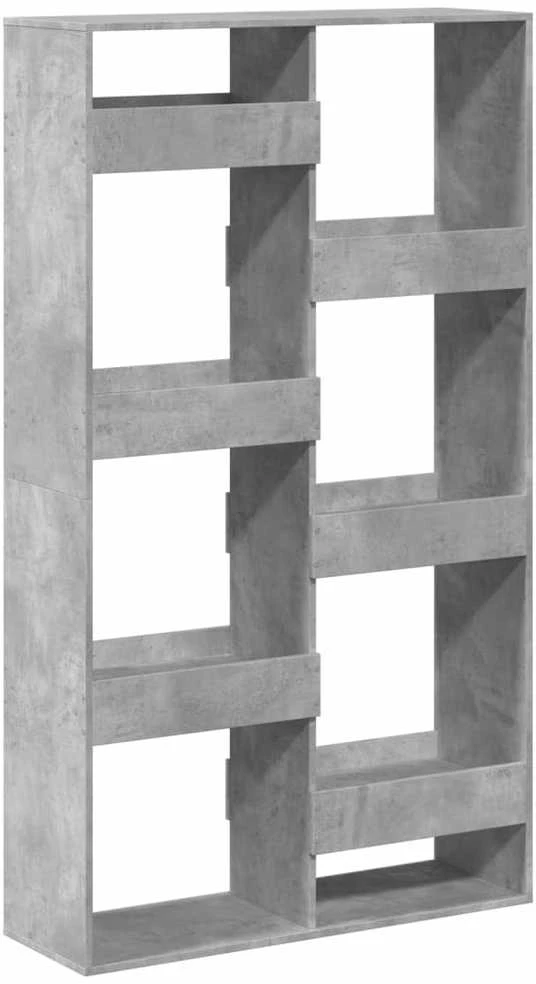Knygų spinta, betono pilka, 100x33x175cm, apdirbta mediena