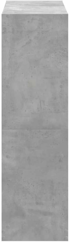 Knygų spinta, betono pilka, 102x32x108cm, apdirbta mediena