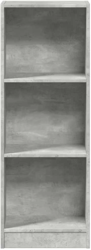 Knygų spinta, betono pilka, 40x24x109cm, apdirbta mediena