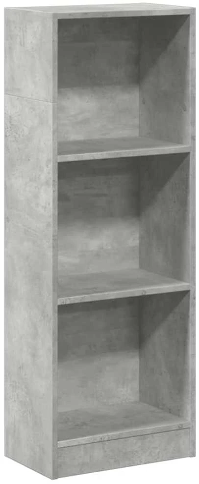 Knygų spinta, betono pilka, 40x24x109cm, apdirbta mediena