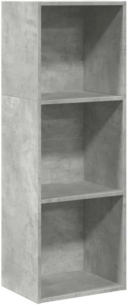 Knygų spinta, betono pilka, 40x30x114cm, apdirbta mediena