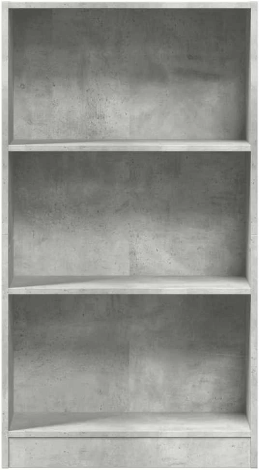 Knygų spinta, betono pilka, 60x24x109cm, apdirbta mediena