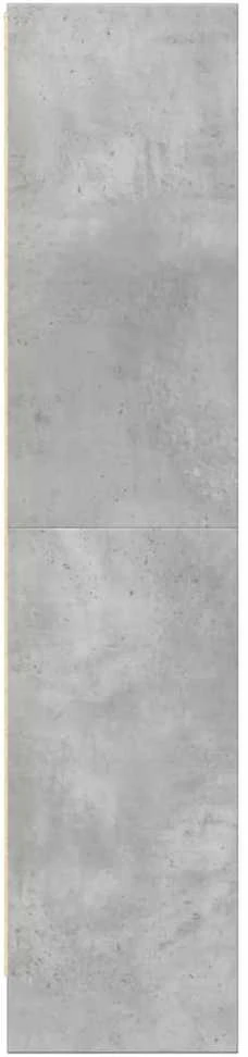 Knygų spinta, betono pilka, 60x24x109cm, apdirbta mediena