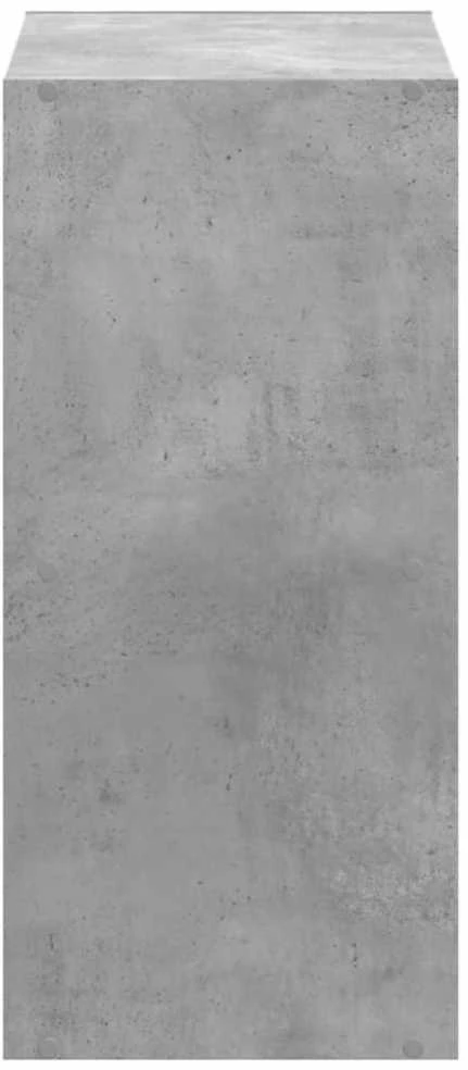 Knygų spinta, betono pilka, 68,5x32x68,5cm, apdirbta mediena