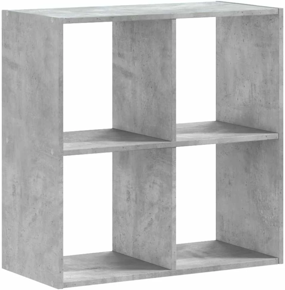 Knygų spinta, betono pilka, 68,5x32x68,5cm, apdirbta mediena