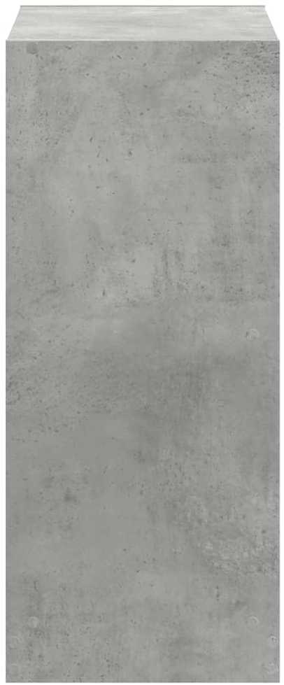 Knygų spinta, betono pilka, 68,5x32x75cm, apdirbta mediena