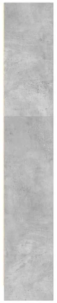 Knygų spinta, betono pilka, 80x24x143cm, apdirbta mediena