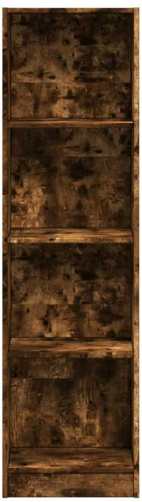Knygų spinta, dūminio ąžuolo, 40x24x143cm, apdirbta mediena