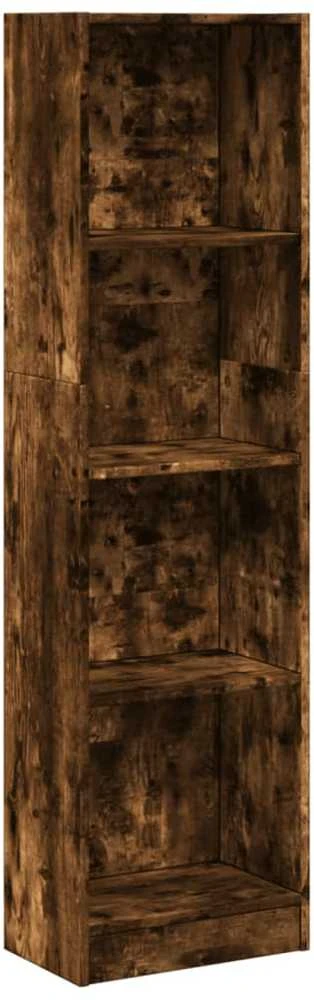Knygų spinta, dūminio ąžuolo, 40x24x176cm, apdirbta mediena