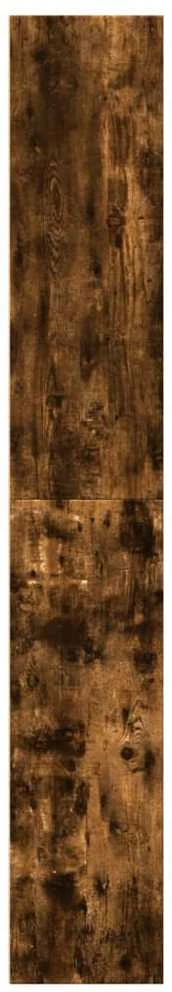 Knygų spinta, dūminio ąžuolo, 60x30x189cm, apdirbta mediena