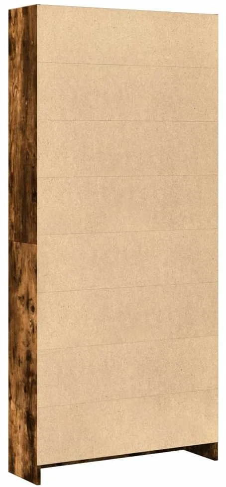Knygų spinta, dūminio ąžuolo, 80x24x176cm, apdirbta mediena