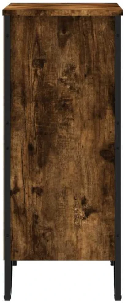 Knygų spinta, dūminio ąžuolo, 80x31x74,5cm, apdirbta mediena