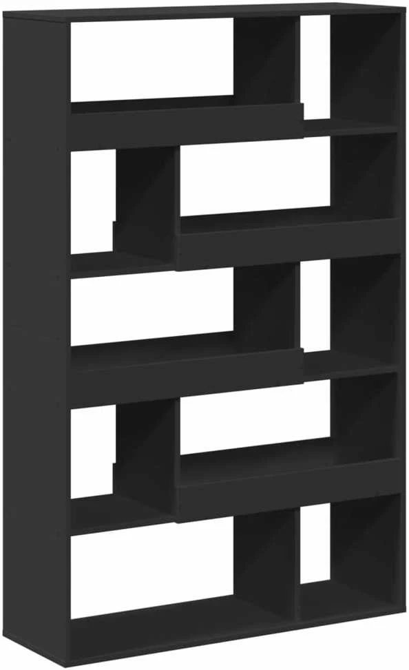 Knygų spinta, juodos spalvos, 100x33x156,5cm, apdirbta mediena