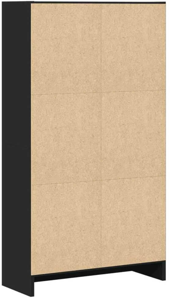 Knygų spinta, juodos spalvos, 60x24x109cm, apdirbta mediena