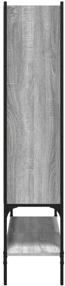 Knygų spinta, pilka ąžuolo, 102x30x141,5cm, apdirbta mediena
