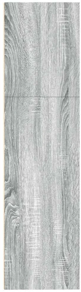 Knygų spinta, pilka ąžuolo, 80x30x114cm, apdirbta mediena