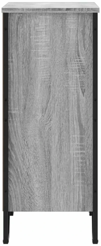 Knygų spinta, pilka ąžuolo, 80x31x74,5cm, apdirbta mediena