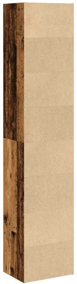 Knygų spinta, sendintos medienos, 40x30x189cm, apdirbta mediena