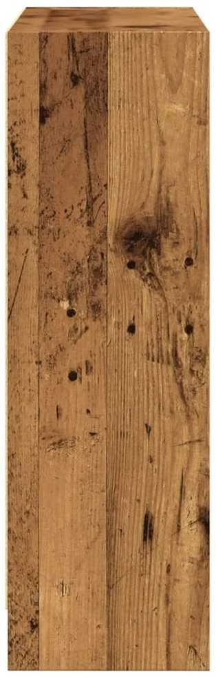 Knygų spinta, sendintos medienos, 80x24x76cm, apdirbta mediena