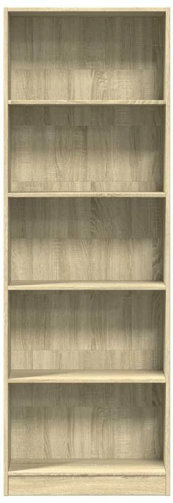 Knygų spinta, sonoma ąžuolo, 60x24x176cm, apdirbta mediena