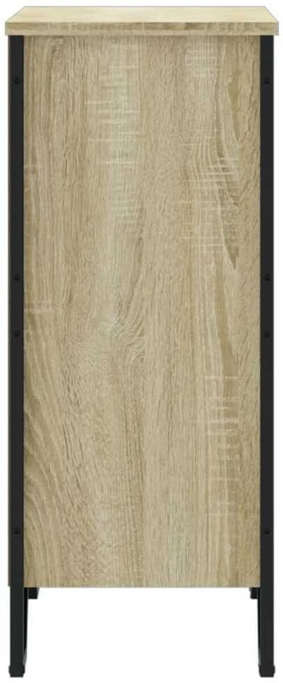 Knygų spinta, sonoma ąžuolo, 80x31x74,5cm, apdirbta mediena