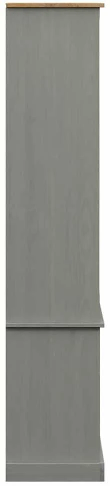 Knygų spinta VIGO, pilka, 85x35x170cm, pušies medienos masyvas