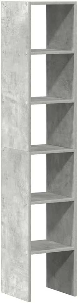 Knygų spintos, 2vnt., sukraunamos, pilka, 30x30x80cm, mediena