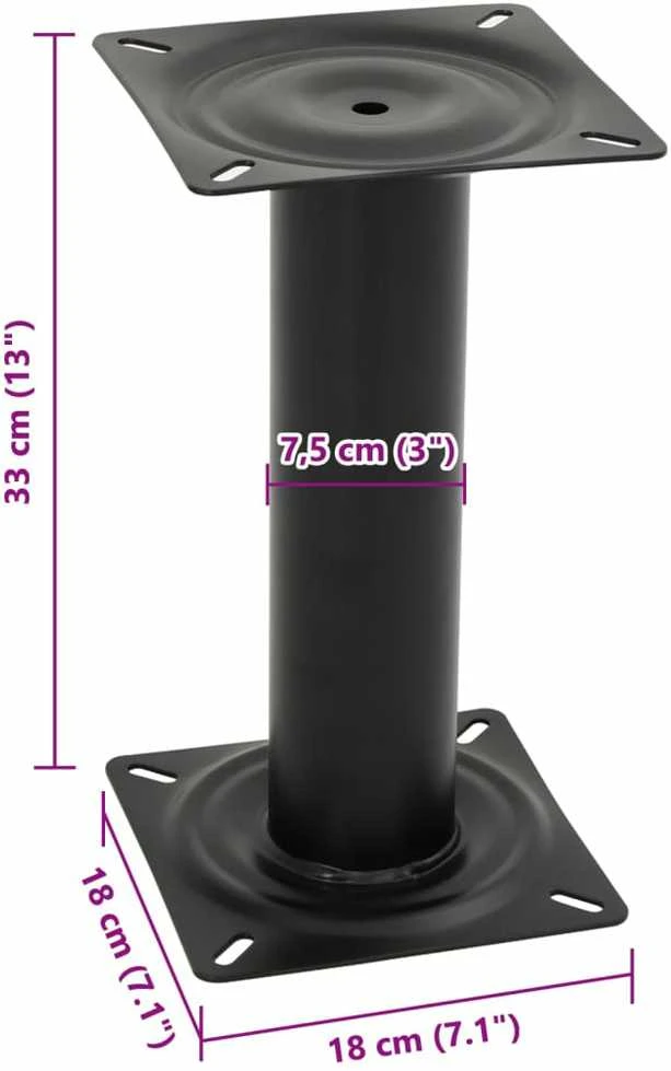 Koja valties sėdynei, juodos spalvos, 33cm, plienas